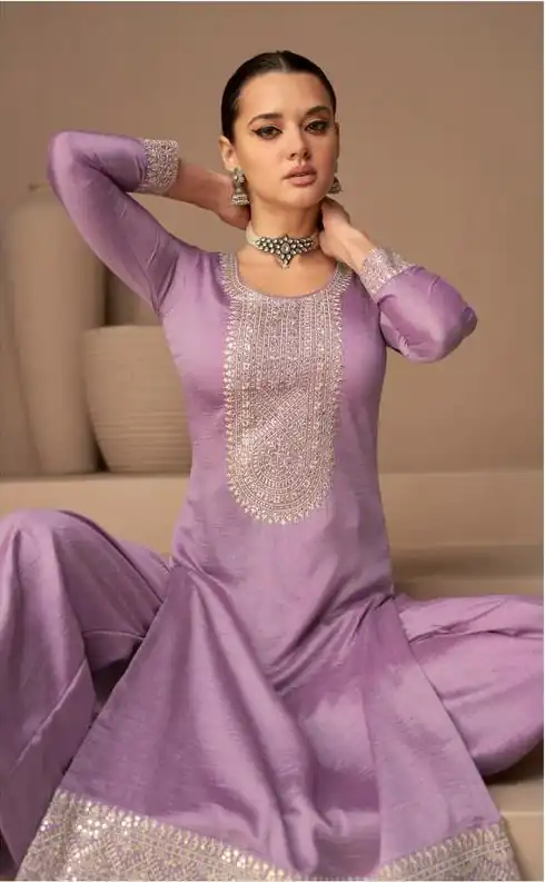 Ashirwad 9525 Purple Color Sequence Embroidery Stone Work Salwar Suit , Wedding, Party, Festive, Events Etc. Expected Delivery 4-6 Working Days @2250/- | Jump Suits, Casual Suits, Creative suits, Designer Suits, Palazzo Suits, Party Wear Suits, Salwar suit, Straight Suits