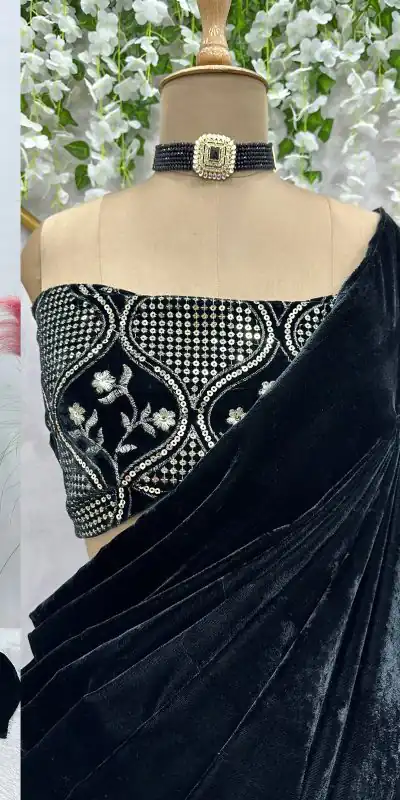 KD-439  Saree : Sequence Work Blouse : Sequence Lace work Party Wear, Wedding Wear, Events Etc.@1999/- | Bollywood Sarees, Creative Sarees, Designer Sarees, Ethnic Saree, Modern Digital sarees, Party Wear Sarees, Sarees