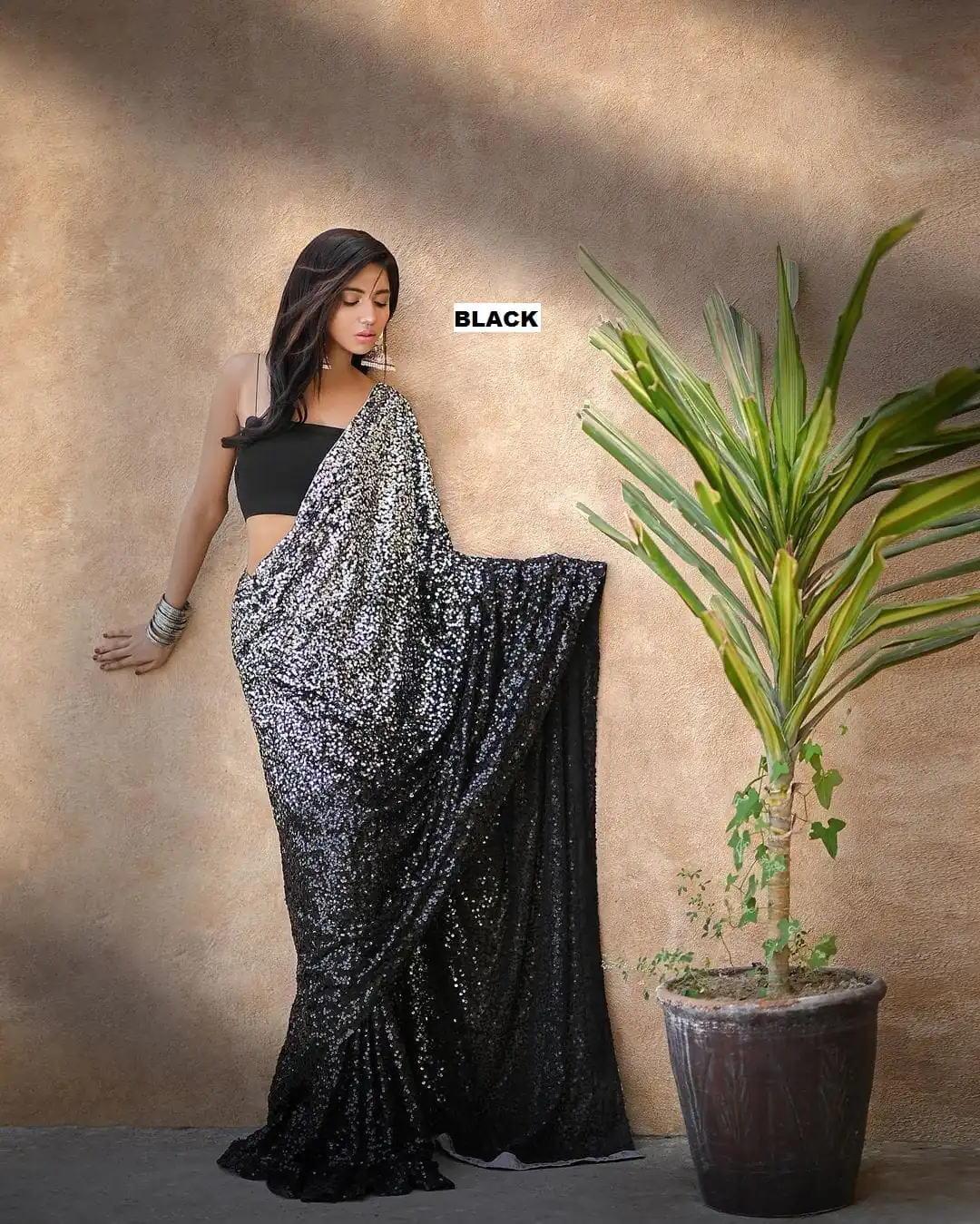 DF 3367 Black  Color Heavy 60 Gram Georgette Sequins Work Saree Casual, Party Wear, Wedding, Events Etc Delivery Expected.4-6 Working Days 1750/- | Embroidered Sarees, Bollywood Sarees, Creative Sarees, Designer Sarees, Ethnic Saree, Modern Digital sarees, Party Wear Sarees, Sarees