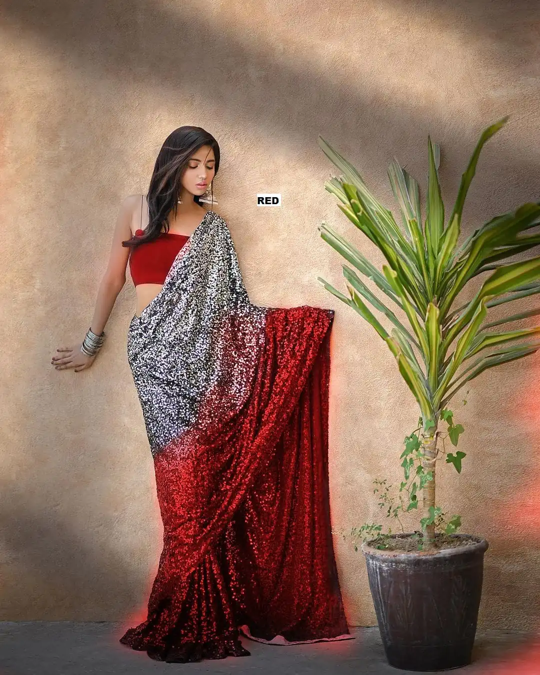 DF 3367 Red Color Heavy 60 Gram Georgette Sequins Work Saree Casual, Party Wear, Wedding, Events Etc Delivery Expected.4-6 Working Days 1750/- | Embroidered Sarees, Bollywood Sarees, Creative Sarees, Designer Sarees, Ethnic Saree, Modern Digital sarees, Party Wear Sarees, Sarees