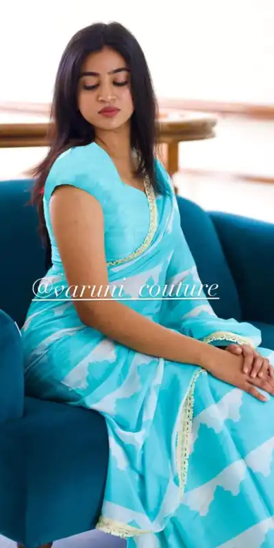 JR 551 Sky Blue Color Fancy Sky Blue Color Printed Georgette Saree Casual, Party Wear, Wedding, Events Etc. Expected Delivery 4-6 Working Days 1349/- | Bollywood Sarees, Creative Sarees, Designer Sarees, Embroidered Sarees, Ethnic Saree, Modern Digital sarees, Party Wear Sarees, Sarees