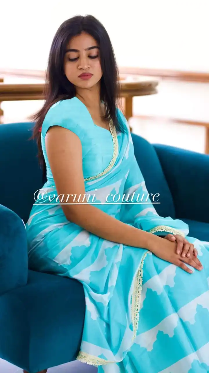 JR 551 Sky Blue Color Fancy Sky Blue Color Printed Georgette Saree Casual, Party Wear, Wedding, Events Etc. Expected Delivery 4-6 Working Days 1349/- | Bollywood Sarees, Creative Sarees, Designer Sarees, Embroidered Sarees, Ethnic Saree, Modern Digital sarees, Party Wear Sarees, Sarees