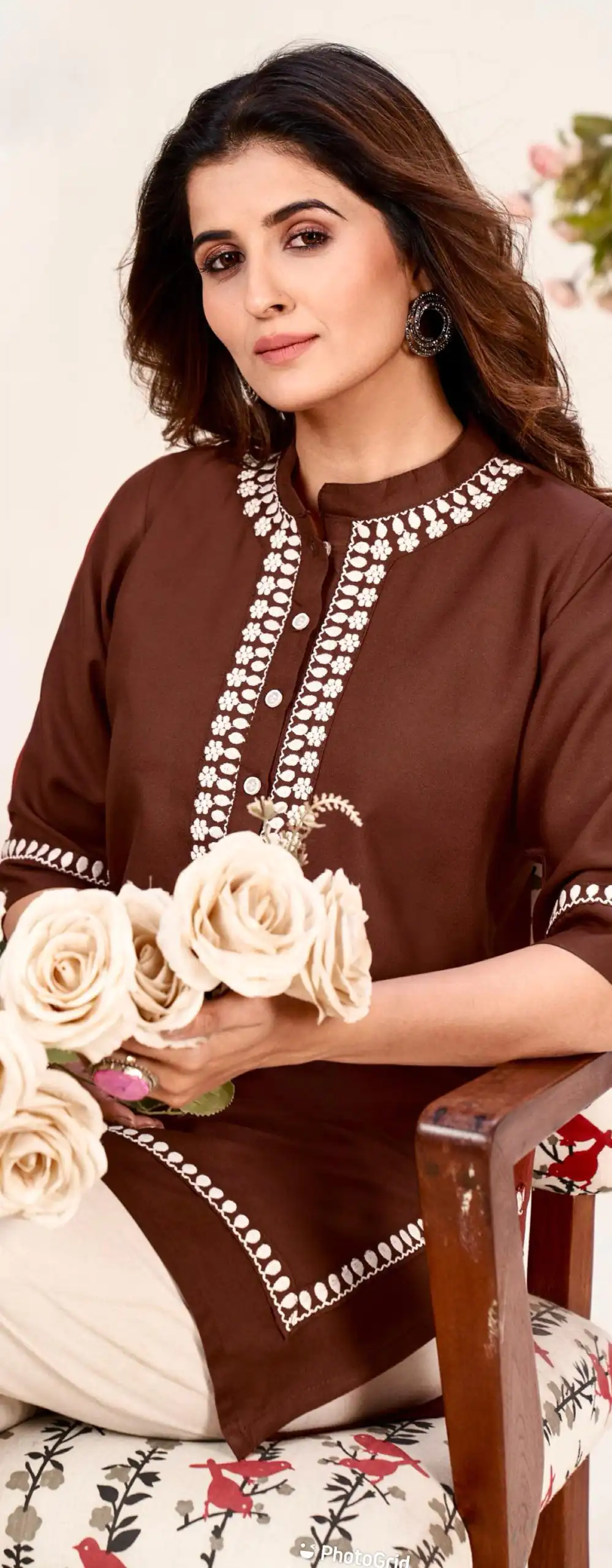 INLI  Zia  Maroon Color Rayon With Embroidery work Kurti Casual, Wedding, Party, Festive, Events Etc. Expected Delivery 4-6 Working Days @1299/- | Bollywood Kurti, Creative Kurtis, Designer Kurti, Kurti, Party Wear Kurti, Selfie Kurti