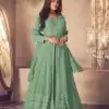 FC:-122 Green color heavy Georgette with Embroidery And Santoon Work Classic Designer Suit Wedding,Party,Festive@2399/- Only | Anarkali Suits, Bollywood Anarkali, Creative-Anarkali, Designer Anarkali, Embroidered Anarkali, Party Wear Anarkali
