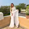 Jr 579 White Color Georgette Heavy Sequence Work Saree Casual, Party Wear, Wedding, Events Etc. Expected Delivery 4-6 Working Days 1549/- | Bollywood Sarees, Creative Sarees, Designer Sarees, Embroidered Sarees, Ethnic Saree, Modern Digital sarees, Party Wear Sarees, Sarees