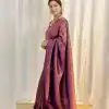 Glamorous Wine Color Rich Pallu & Jacquard Work Kubera pattu saree