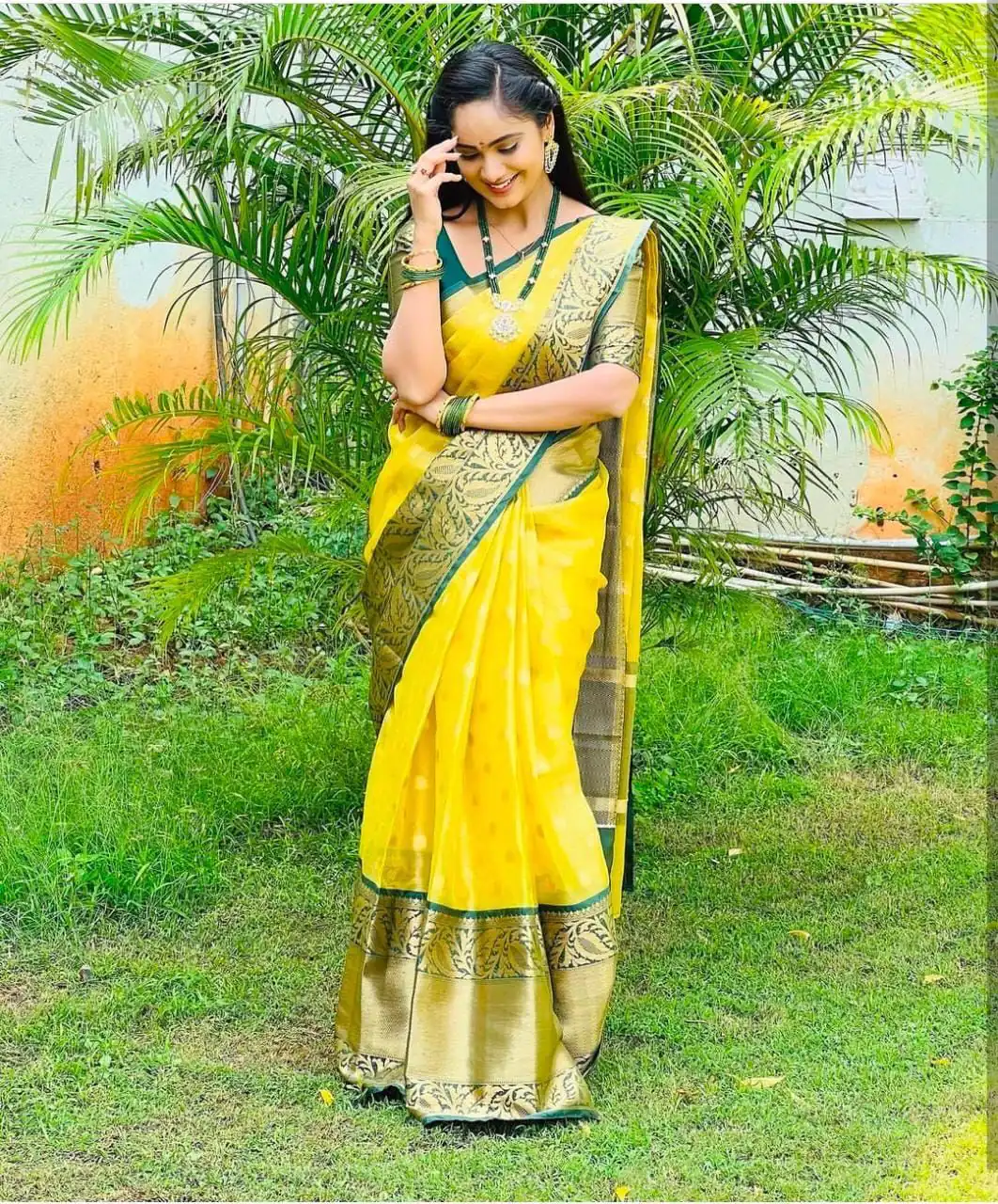 DDF Yellow Green Soft Lichi Silk With Ordinary Design Saree Casual, Party Wear, Wedding, Events, Etc. Expected Delivery 4-6 Working Days 1499/- | Bollywood Sarees, Creative Sarees, Designer Sarees, Embroidered Sarees, Ethnic Saree, Modern Digital sarees, Party Wear Sarees, Sarees