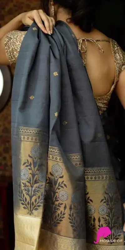 KP 2066 Grey Color Lichi Silk Jacquard Work Fancy Saree Casual, Party Wear, Wedding, Events Etc. Expected Delivery 4-6 Working Days @1399/- | Bollywood Sarees, Creative Sarees, Designer Sarees, Embroidered Sarees, Ethnic Saree, Modern Digital sarees, Party Wear Sarees, Sarees