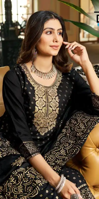 INLI Jasmin 3 Black Color Rayon Embroidery Work Printed Kurti Casual, Wedding, Party, Festive, Events Etc. Expected Delivery 4-6 Days @1849/- | Bollywood Kurti, Creative Kurtis, Designer Kurti, Kurti, Party Wear Kurti, Selfie Kurti