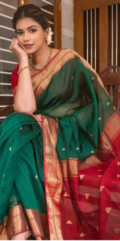 DDF Triveni Green Color Banarasi Soft Silk Ordinary Design Saree Casual, Party Wear, Wedding, Events, Etc. Expected Delivery 4-6 Working Days 1499/- | Bollywood Sarees, Creative Sarees, Designer Sarees, Embroidered Sarees, Ethnic Saree, Modern Digital sarees, Party Wear Sarees, Sarees
