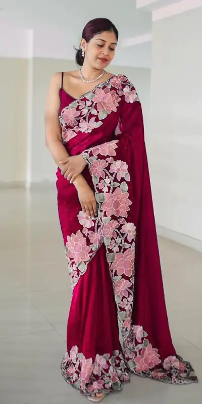 VVT 508 Red Color Heavy Rangoli with Multi embroidery Saree Casual, Party Wear, Wedding, Events Etc. Expected Delivery 4-6 Working Days 1999/- | Bollywood Sarees, Creative Sarees, Designer Sarees, Embroidered Sarees, Ethnic Saree, Modern Digital sarees, Party Wear Sarees, Sarees