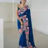 VVT 508 Royal Blue Color Heavy Rangoli with Multi embroidery Saree Casual, Party Wear, Wedding, Events Etc. Expected Delivery 4-6 Working Days 1999/- | Bollywood Sarees, Creative Sarees, Designer Sarees, Embroidered Sarees, Ethnic Saree, Modern Digital sarees, Party Wear Sarees, Sarees