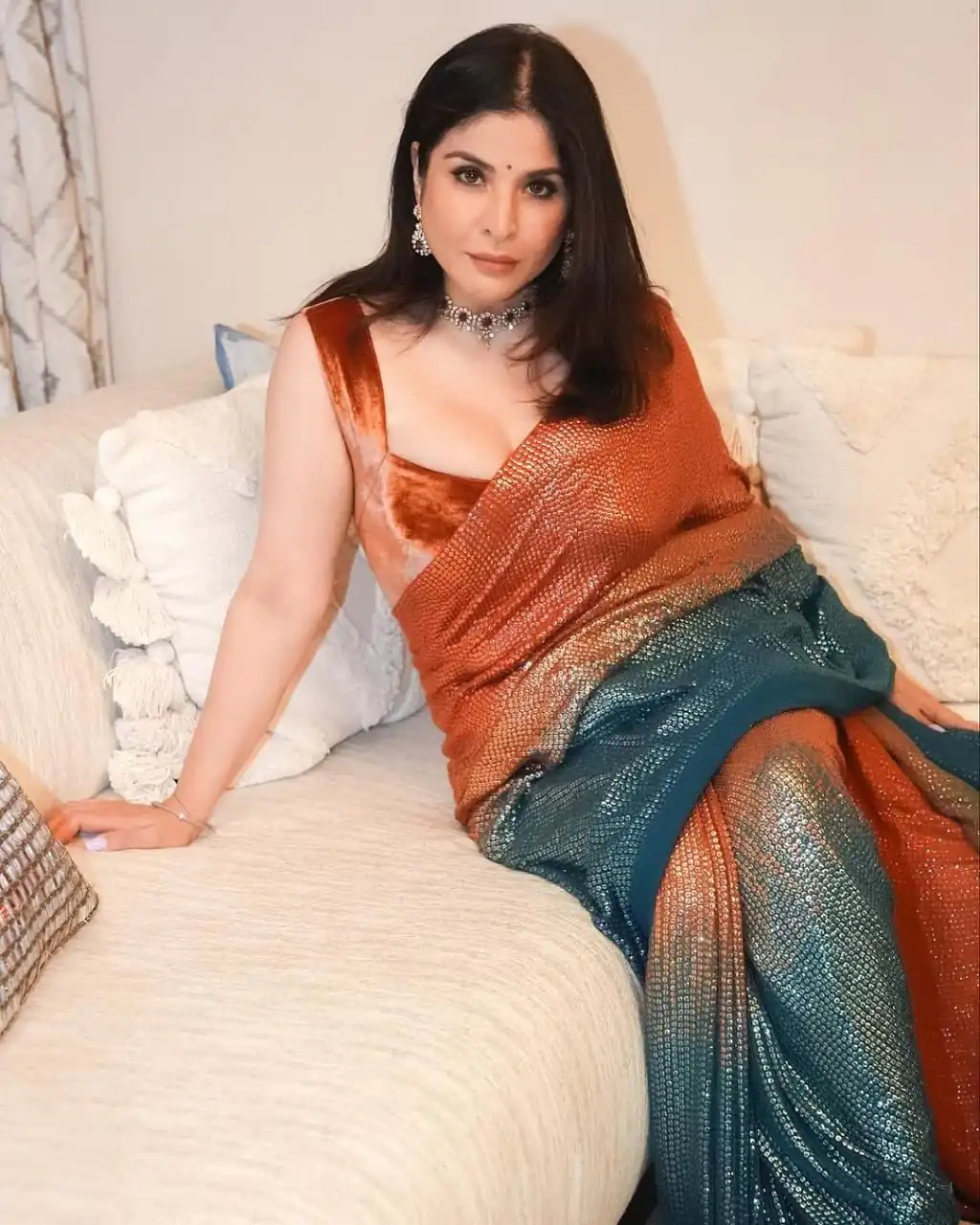 VIV 473 Orange Georgette Heavy Embroider Two Color Sequins Work Saree Casual, Party Wear, Wedding, Events Etc. Expected Delivery 4-6 Working Days 1999/- | Bollywood Sarees, Creative Sarees, Designer Sarees, Embroidered Sarees, Ethnic Saree, Modern Digital sarees, Party Wear Sarees, Sarees