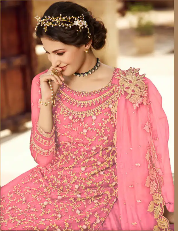 S 15030 Pink Color Georgette Soft Net Sequence Embroidery Work Lehenga Choli Wedding, Party, Events Etc. Expected Delivery 4-6 Working Days @2299/- | Bollywood Lehenga, Creative Lehenga, Designer Lehenga, Embroidered Lehenga, Lehenga, Party Wear Lehenga