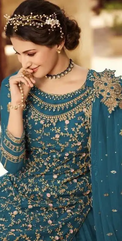 S 15030 Persian Blue Color Georgette Soft Net Sequence Embroidery Work Lehenga Choli Wedding, Party, Events Etc. Expected Delivery 4-6 Working Days @2299/- | Bollywood Lehenga, Creative Lehenga, Designer Lehenga, Embroidered Lehenga, Lehenga, Party Wear Lehenga