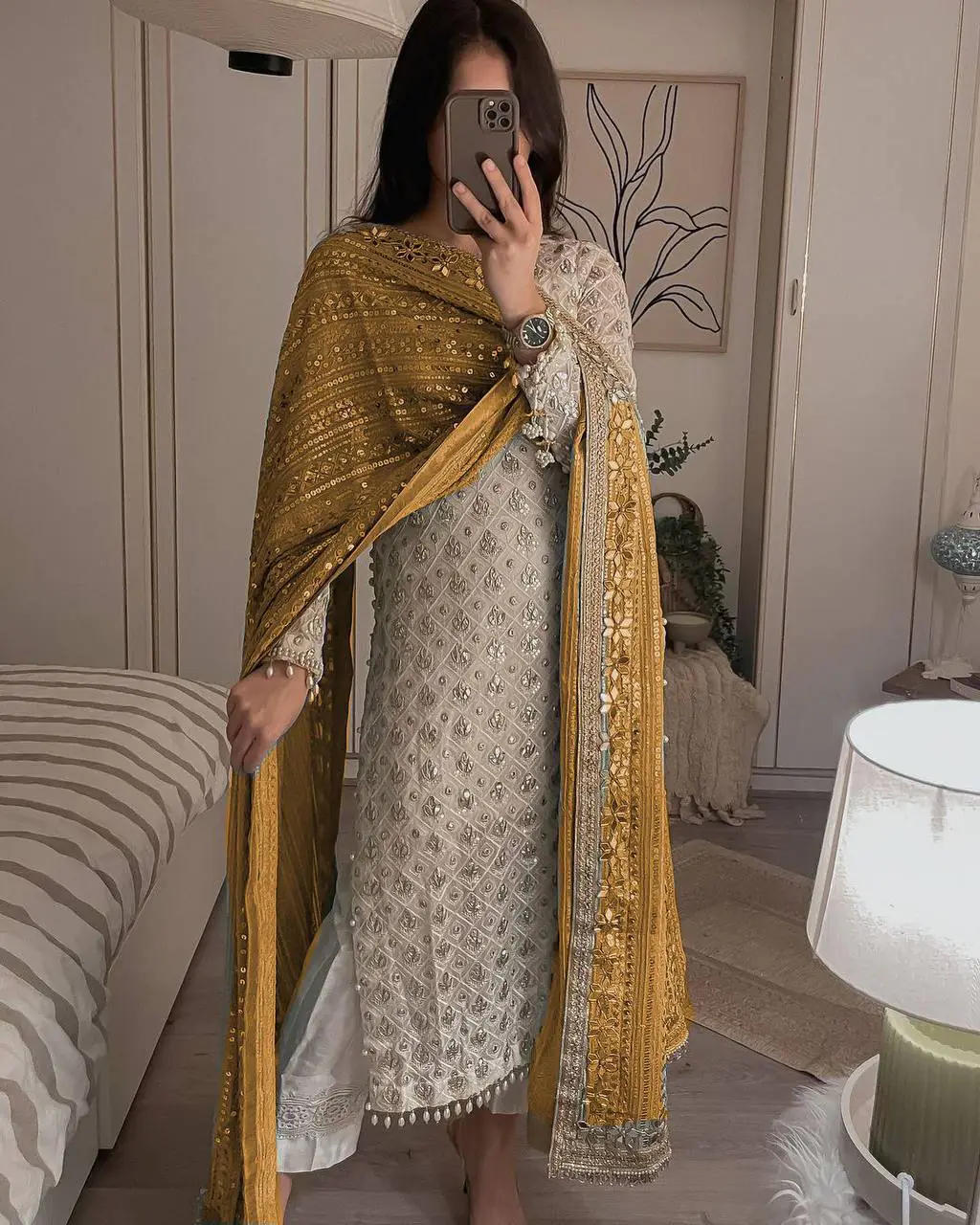 LG 1816 White Color Sequence Work Salwar Suit With Green Dupatta Casual, Wedding, Festive, Events Etc. Expected Delivery 4-6 Working Days @2349/- | Casual Suits, Creative suits, Designer Suits, Party Wear Suits, Patiala Suits, Salwar suit, Straight Suits
