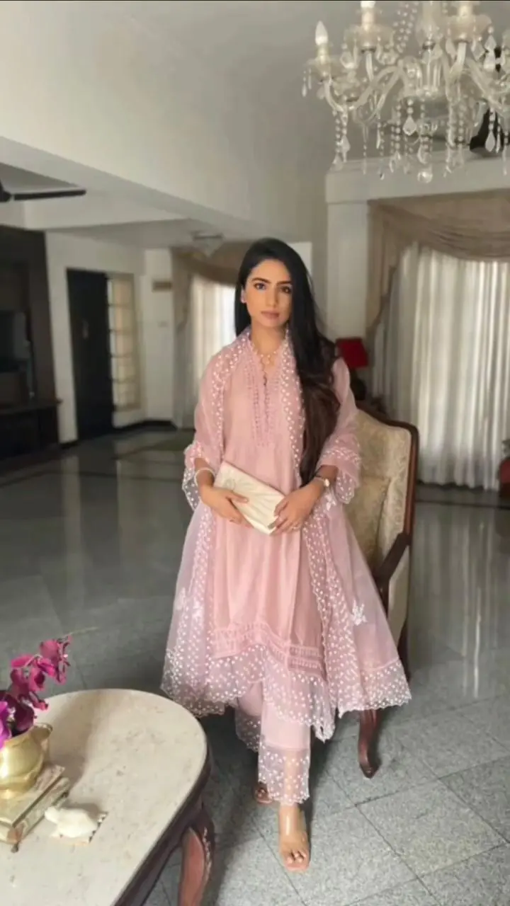 NSR 600 Baby Pink Color Jam Cotton Embroidery Work Sharara Suit Casual, Wedding, Party, Festive, Events Etc. Delivery 4-6 Working Days @1799/ | Jump Suits, Casual Suits, Creative suits, Designer Suits, Palazzo Suits, Party Wear Suits, Patiala Suits, Salwar suit, Straight Suits