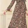 Special Look Black Color Heavy Rayon Print with Foil Work Kurti