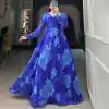 YNF 5011 Royal Blue Color Chiffon Floral Printed Party Wear Gown Casual, Wedding, Party, Festive, Events Etc. Expected Delivery 4-6 Working Days @1499/- | Bollywood Gowns, Creative Gowns, Designer Gowns, Embroidered Gowns, Gowns, Party Wear Gowns