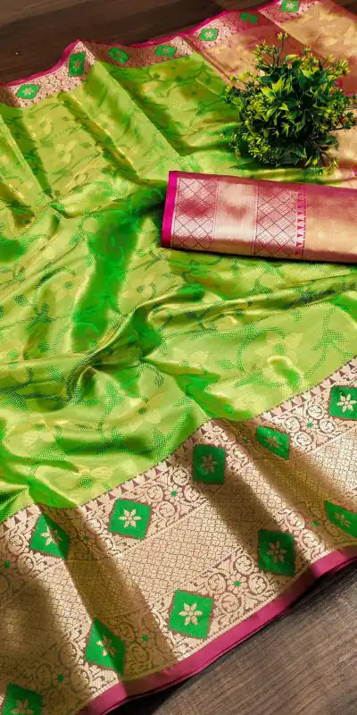MB™️  3236 Green Color Soft & Pure Organic Silk Gold Zari Weaving Saree Casual, Party Wear, Wedding, Events Etc. Expected Delivery 4-6 Working Days @1699/- | Bollywood Sarees, Creative Sarees, Designer Sarees, Embroidered Sarees, Ethnic Saree, Modern Digital sarees, Party Wear Sarees, Sarees