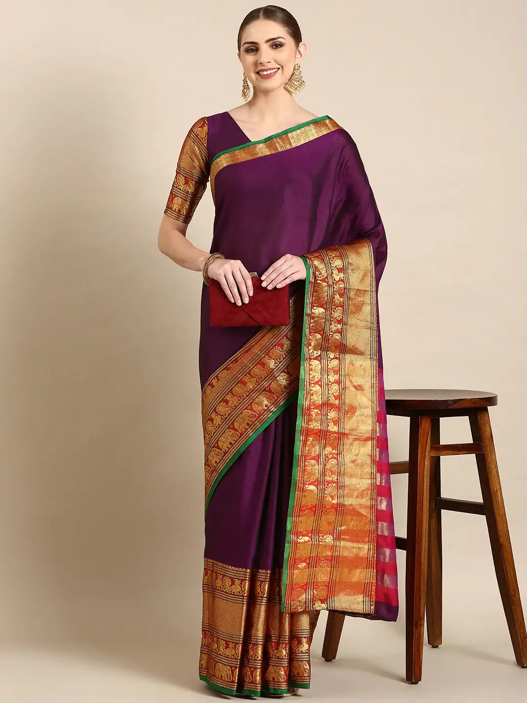YNF 7409 Purple Color Narayan Pet Zari Weaving Work Saree Casual, Party Wear, Wedding, Events Etc. Expected Delivery 4-6 Working Days @1399/- | Bollywood Sarees, Creative Sarees, Designer Sarees, Embroidered Sarees, Ethnic Saree, Modern Digital sarees, Party Wear Sarees, Sarees