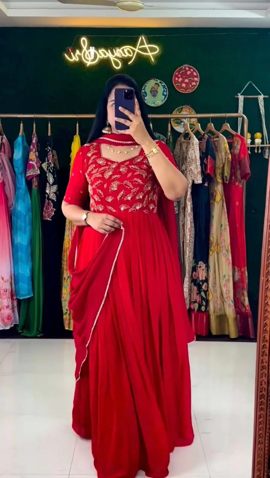 RTC 5669 Red Color Georgette Embroidery Sequence Work Gown Casual, Wedding, Party, Festive, Events Etc. Expected Delivery 4-6 Working Days @1999/- | Bollywood Gowns, Creative Gowns, Designer Gowns, Embroidered Gowns, Gowns, Party Wear Gowns