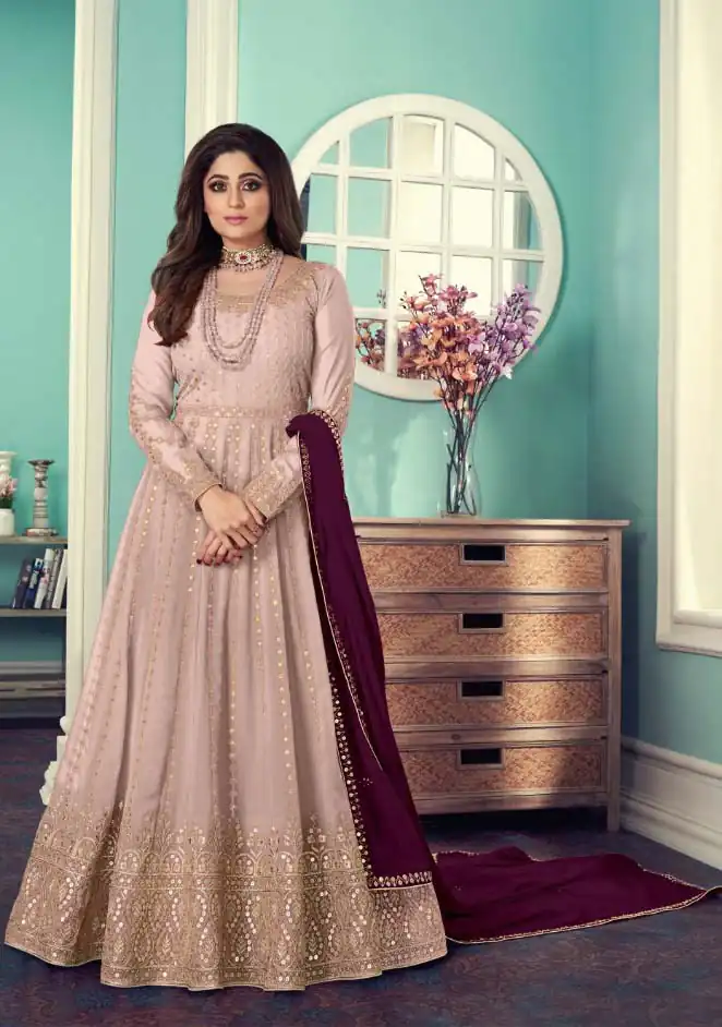 adorable-peach-color-gown-georgette-with-embroidery-work