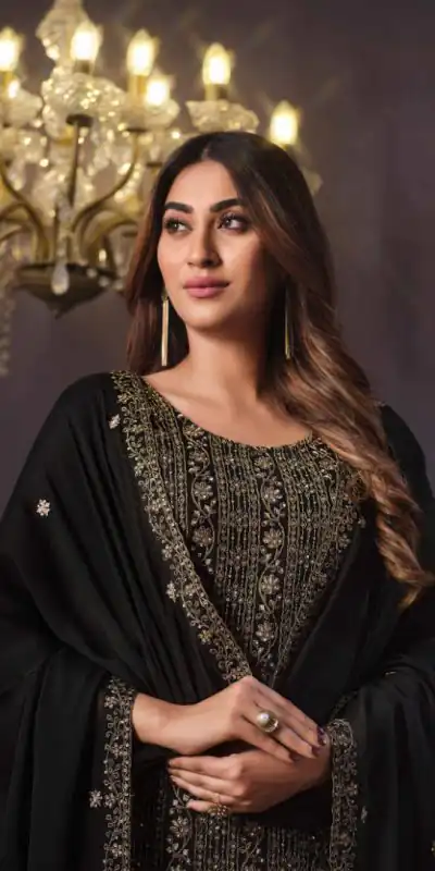 FC Vipul 5281 Black Heavy rangoli with coding sequence Embroidery Work salwar suit Casual, Wedding, Festive, Events Etc. @2599 | Casual Suits, Creative suits, Designer Suits, Party Wear Suits, Salwar suit, Straight Suits