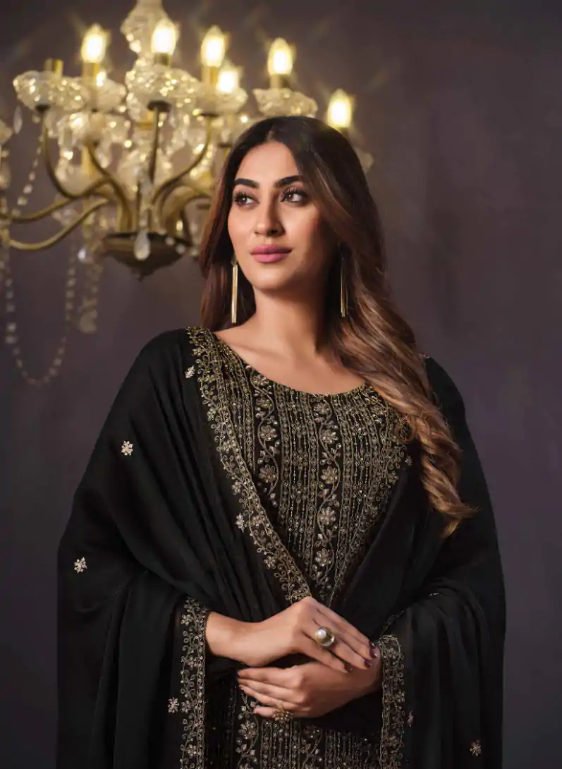 FC Vipul 5281 Black Heavy rangoli with coding sequence Embroidery Work salwar suit Casual, Wedding, Festive, Events Etc. @2599 | Casual Suits, Creative suits, Designer Suits, Party Wear Suits, Salwar suit, Straight Suits
