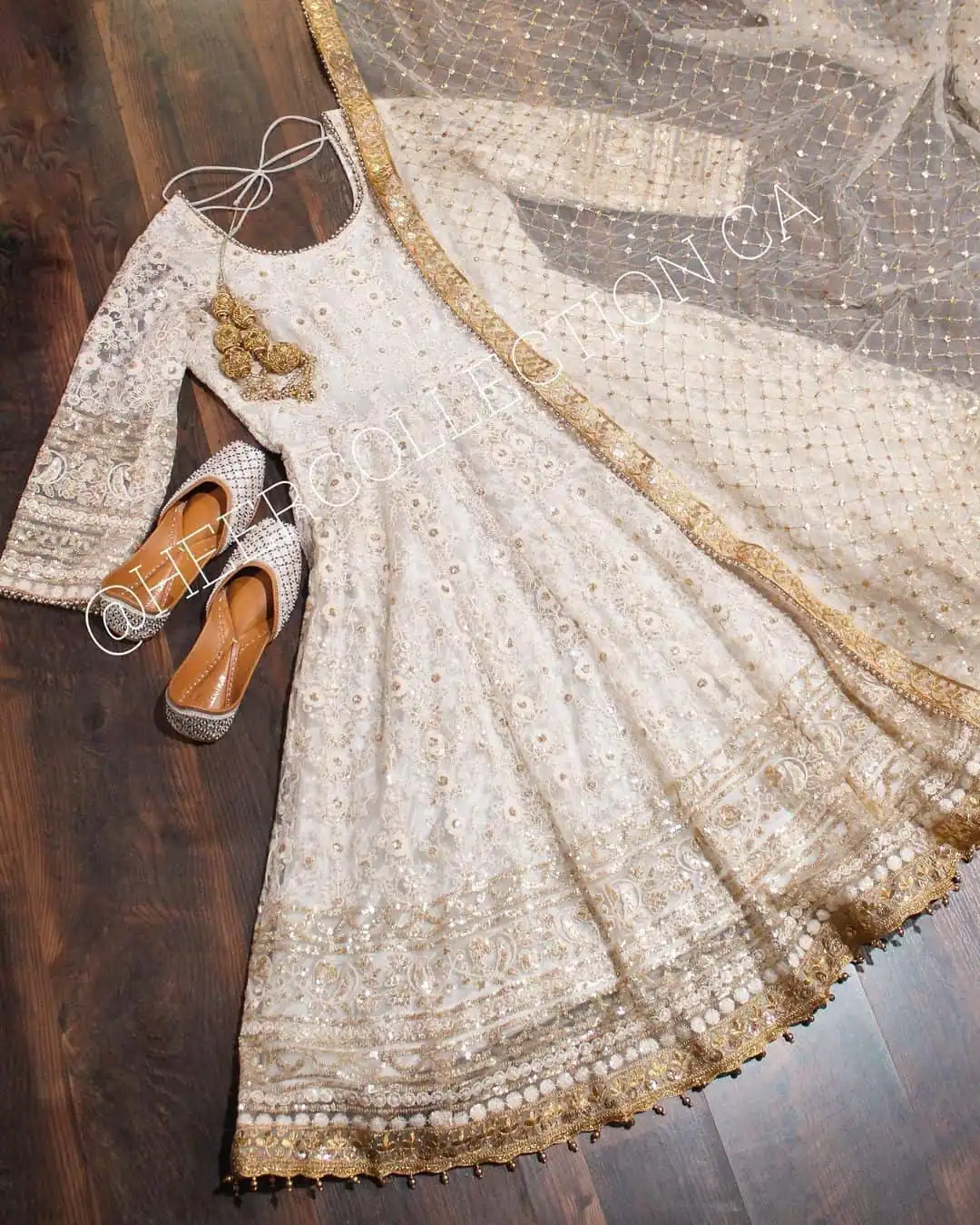 Impressive White Color Embroidery With Sequence Work Gown