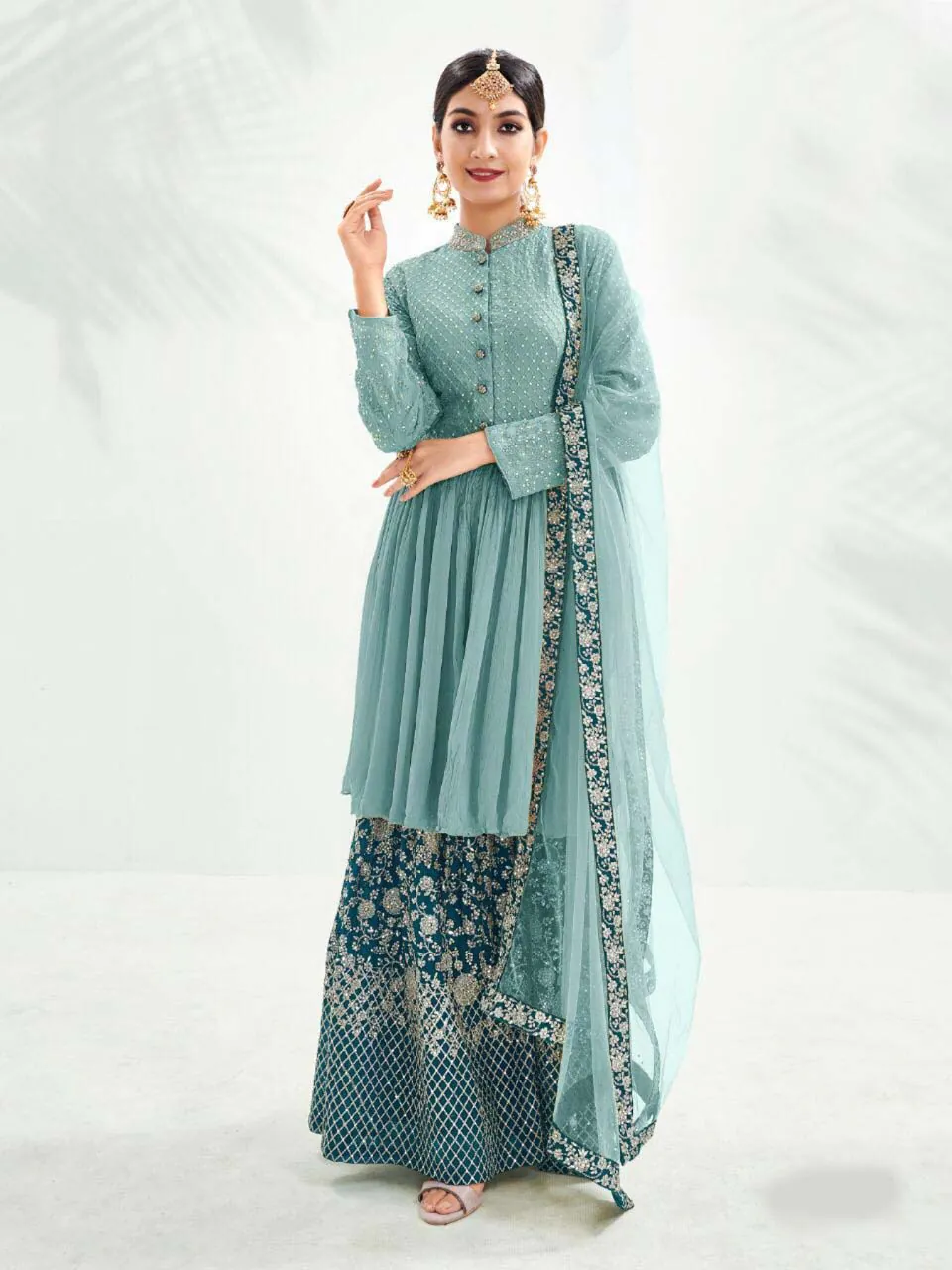 latest-sky-blue-color-georgette-with-embroidery-work-sharara-suit