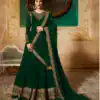 Marvelous Green Georgette Designer Embroidered Anarkali Suit