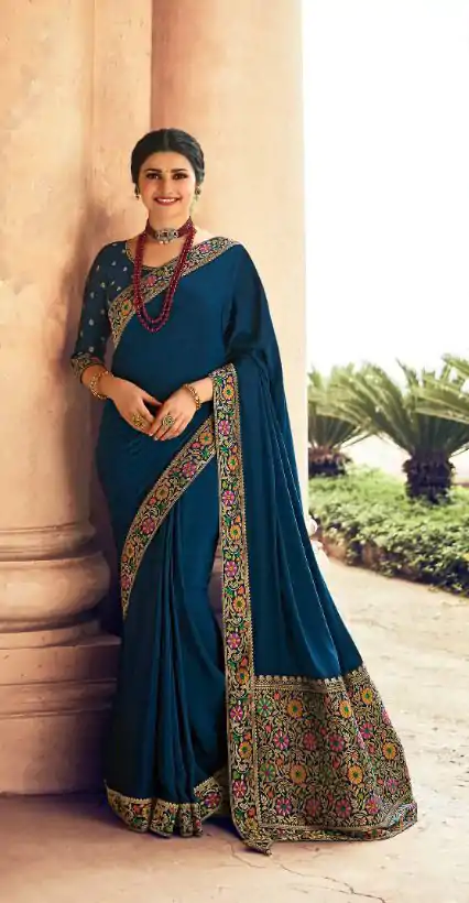 JR  TANVI Navy Blue Saree : Premium Sana Silk With Beautiful Jacquard Lace Blouse : Heavy Jacquard Fabrics  Daily, Casual, Festive @1549/- | Bollywood Sarees, Creative Sarees, Designer Sarees, Embroidered Sarees, Ethnic Saree, Modern Digital sarees, Party Wear Sarees, Sarees