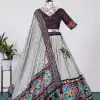 LNB1639 Black Color Lehenga : Dola Silk Blouse : Georgette Work : Foil Work Traditional Wear, Festive, Wedding, Events @2299/- | Bollywood Lehenga, Creative Lehenga, Designer Lehenga, Embroidered Lehenga, Lehenga, Party Wear Lehenga