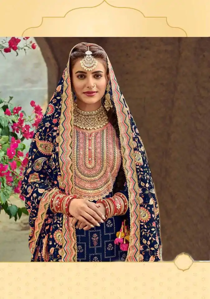 new-exclusive-blue-color-embroidery-work-sharara-suit