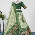 LNB 1639 Green Color Lehenga : Dola Silk Blouse : Georgette Work : Foil Work Traditional Wear, Festive, Wedding, Events @2299/- | Bollywood Lehenga, Creative Lehenga, Designer Lehenga, Embroidered Lehenga, Lehenga, Party Wear Lehenga