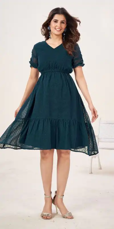 INLI Charming Royal Blue Color Heavy Georgette Butti Kurti Casual, Wedding, Party, Festive, Events Etc. Expected Delivery 4-6 Working Days @1299/- | Bollywood Kurti, Creative Kurtis, Designer Kurti, Kurti, Party Wear Kurti, Selfie Kurti