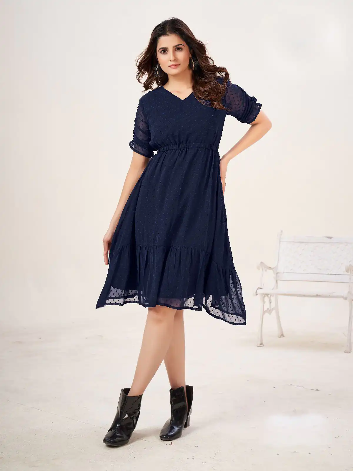 INLI Charming Royal Blue Color Heavy Georgette Butti Kurti Casual, Wedding, Party, Festive, Events Etc. Expected Delivery 4-6 Working Days @1299/- | Bollywood Kurti, Creative Kurtis, Designer Kurti, Kurti, Party Wear Kurti, Selfie Kurti