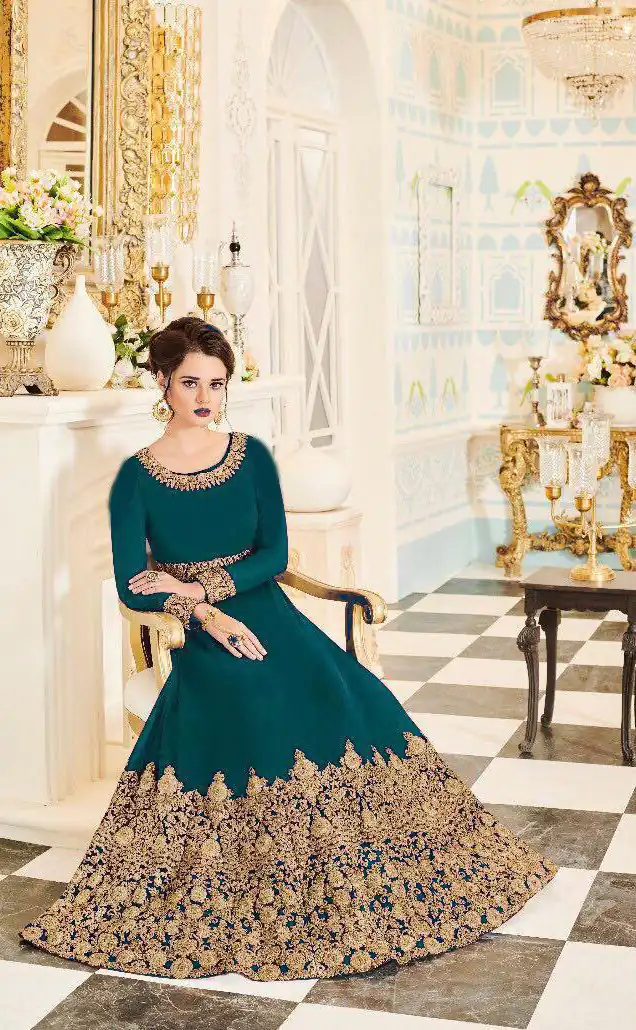  FC Veeda Peacock Green Color Georgette Coding Embroidery Stone Work Anarkali Suit Wedding, Party, Festive events . Expected Delivery 4-6 Working Days @1999/ | Anarkali Suits, Bollywood Anarkali, Creative-Anarkali, Designer Anarkali, Embroidered Anarkali, Party Wear Anarkali