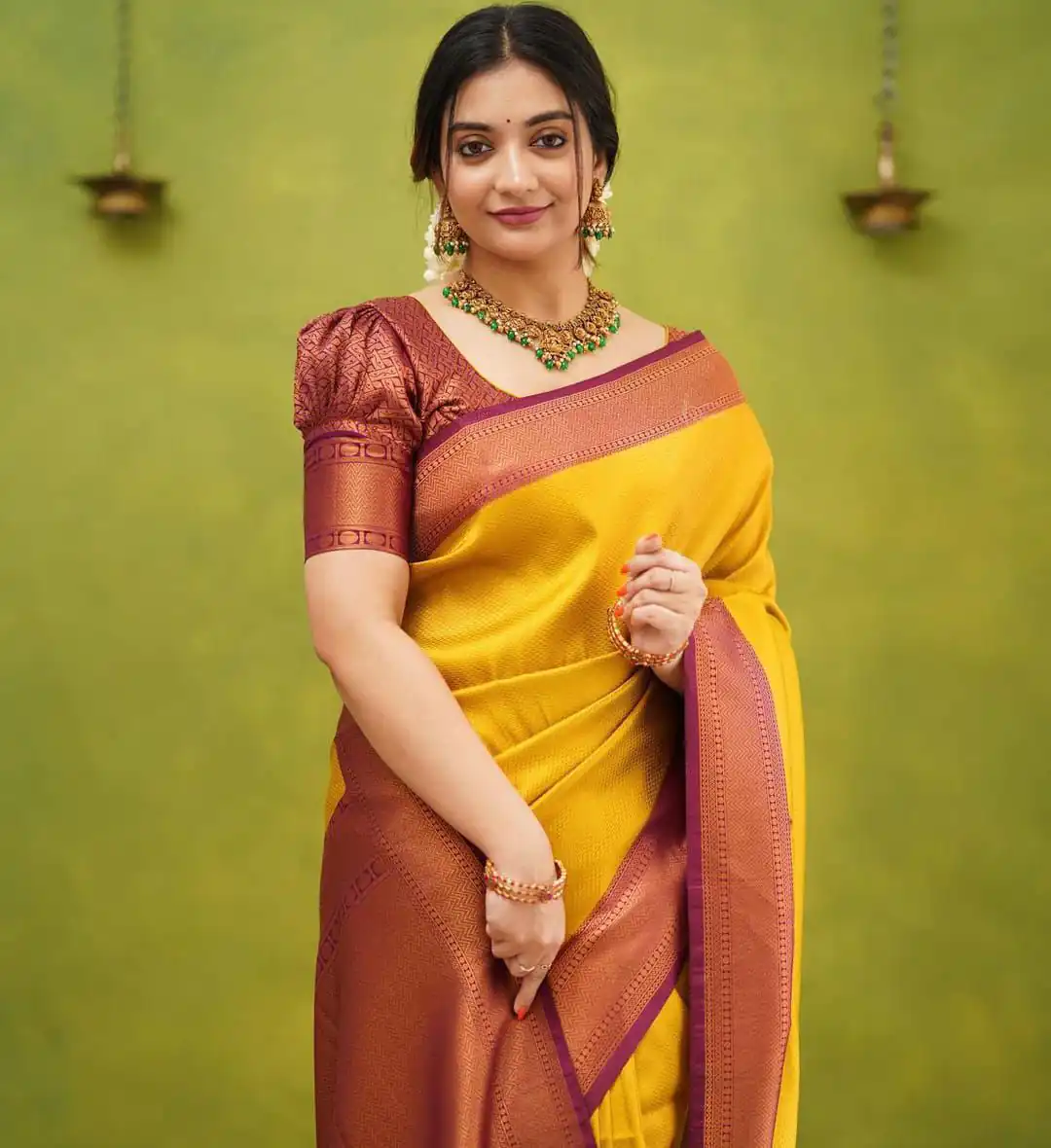 KP 4051 Yellow Color Soft Lichi Silk Cloth Rich Pallu All Over Saree Events Casual, Wedding, Festive, Events . Expected Delivery  4-6 Working Days @1399/- | Bollywood Sarees, Creative Sarees, Designer Sarees, Embroidered Sarees, Ethnic Saree, Modern Digital sarees, Party Wear Sarees, Sarees