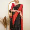 DDF 115 Black Color Soft Lichi Silk Ordinary Design Rich Pallu Saree Casual, Party Wear, Events, Festivals Etc. Expected Delivery 4-6 Working Days 1499/ | Bollywood Sarees, Creative Sarees, Designer Sarees, Embroidered Sarees, Ethnic Saree, Modern Digital sarees, Party Wear Sarees, Sarees