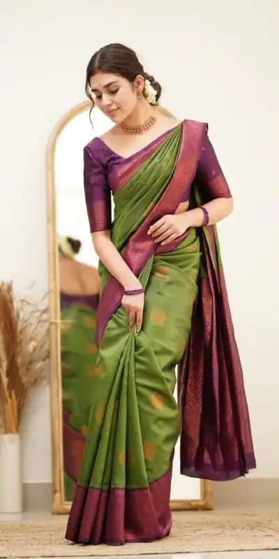 DDF 115 Green Color Soft Lichi Silk Ordinary Design Rich Pallu Saree Casual, Party Wear, Events, Festivals Etc. Expected Delivery 4-6 Working Days 1499/ | Bollywood Sarees, Creative Sarees, Designer Sarees, Embroidered Sarees, Ethnic Saree, Modern Digital sarees, Party Wear Sarees, Sarees