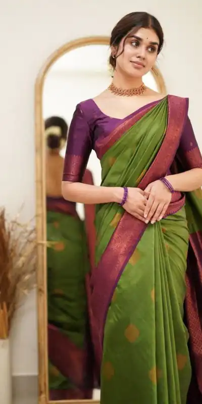 DDF 115 Green Color Soft Lichi Silk Ordinary Design Rich Pallu Saree Casual, Party Wear, Events, Festivals Etc. Expected Delivery 4-6 Working Days 1499/ | Bollywood Sarees, Creative Sarees, Designer Sarees, Embroidered Sarees, Ethnic Saree, Modern Digital sarees, Party Wear Sarees, Sarees