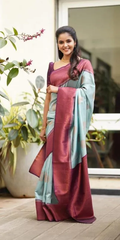 KP 4059 Blue Color Soft Lichi Silk Cloth Rich Pallu All Over Saree Events Casual, Wedding, Festive, Events Etc. Expected Delivery  4-6 Working Days @1399/- | Bollywood Sarees, Creative Sarees, Designer Sarees, Embroidered Sarees, Ethnic Saree, Modern Digital sarees, Party Wear Sarees, Sarees