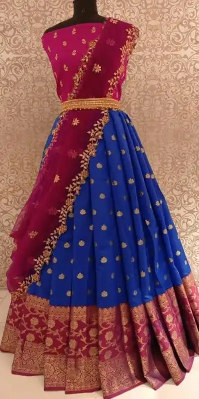 MS 77 Royal Blue Color Kanjivaram Silk Jacquard Zari Work Lehenga Choli Casual, Party Wear, Wedding, Events, Etc. Expected Delivery 4-6 Working Days 1499/- | Bollywood Lehenga, Creative Lehenga, Designer Lehenga, Embroidered Lehenga, Lehenga, Party Wear Lehenga
