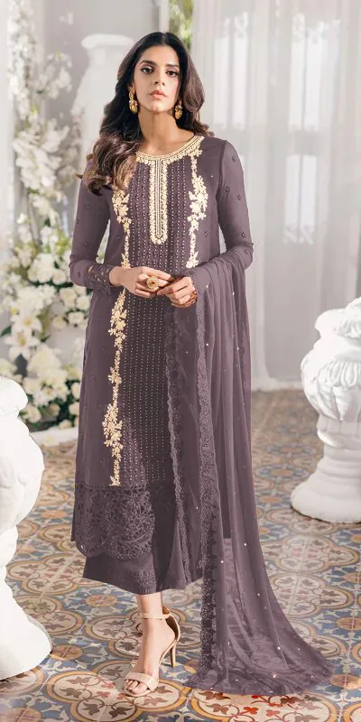 FC Mariya 1032 Coffee Heavy Georgette Embroidery Anarkali Suit Wedding, Party, Festive events, etc. Expected Delivery  4-6 Working Days @1949/- Only | Anarkali Suits, Bollywood Anarkali, Creative-Anarkali, Designer Anarkali, Embroidered Anarkali, Party Wear Anarkali
