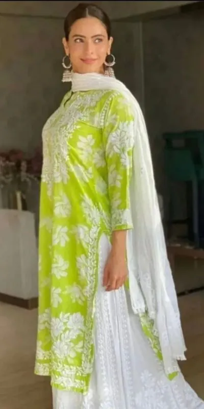 ST 150 Green Color Foix Georgette Fancy Digital Printed Salwar Suit Casual, Wedding, Party, Festive, Events Etc. Expected Delivery 4-6 Working Days @1750/- | Jump Suits, Casual Suits, Creative suits, Designer Suits, Palazzo Suits, Party Wear Suits, Patiala Suits, Salwar suit, Straight Suits