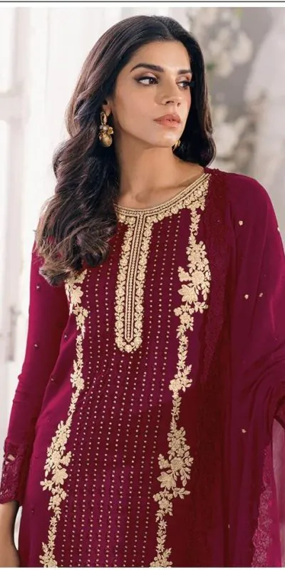 FC Mariya 1032 Marooon Color Heavy Georgette Embroidery Anarkali Suit Wedding, Party, Festive events, etc. Expected Delivery 4-6 Working Days @1949/- | Anarkali Suits, Bollywood Anarkali, Creative-Anarkali, Designer Anarkali, Embroidered Anarkali, Party Wear Anarkali