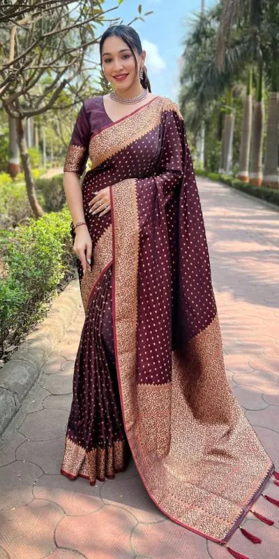 MS 436 Maroon Color Soft Lichi Silk Border And Rich Pallu Saree Casual, Party Wear, Wedding, Events, Etc. Expected Delivery 4-6 Working Days 1399/- | Bollywood Sarees, Creative Sarees, Designer Sarees, Embroidered Sarees, Ethnic Saree, Modern Digital sarees, Party Wear Sarees, Sarees
