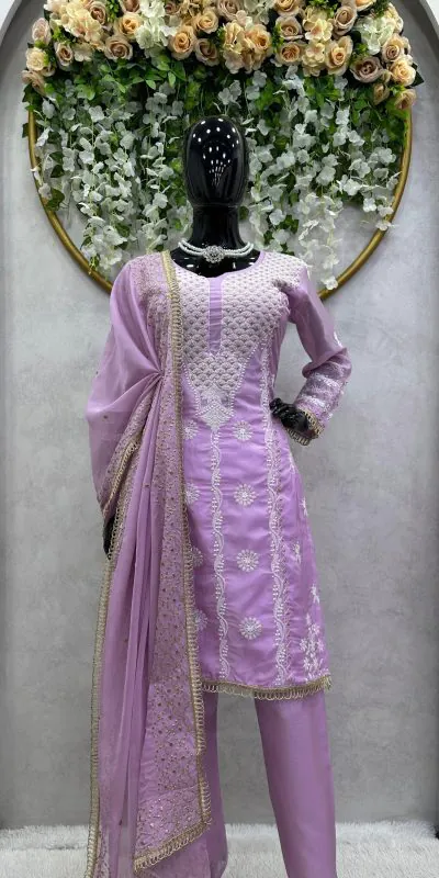  RTC 5689 Purple Color Tabby Organza Thread Sequence Work Kurti Casual, Wedding, Party, Festive, Events Etc. Expected Delivery 4-6 Working Days @1999/- | Bollywood Kurti, Creative Kurtis, Designer Kurti, Kurti, Party Wear Kurti, Selfie Kurti